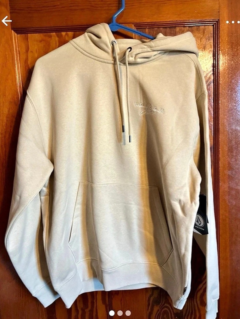 Volcom Deadly Stones Pullover Hoodie Cream nwt